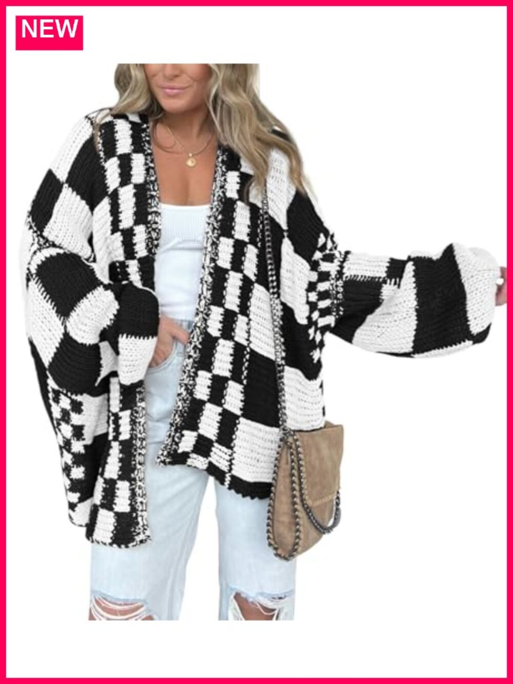 BTFBM Women's Open Front Ribbed Knit Cardigan Sweater Long Sleeve V-Neck